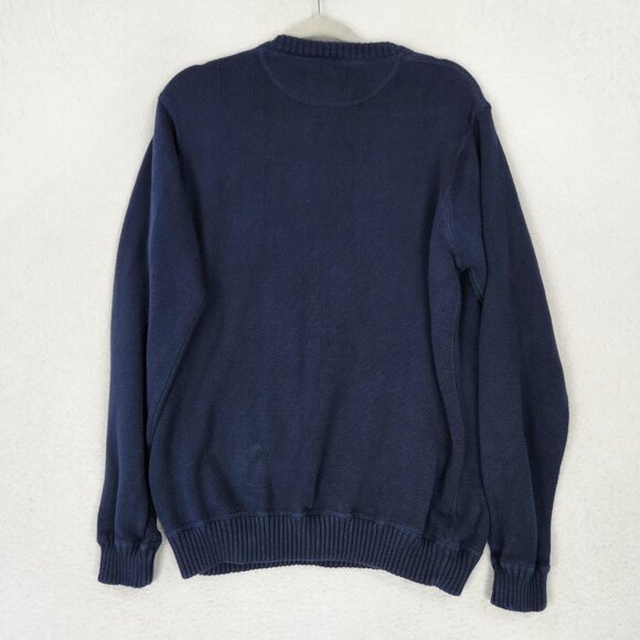 Eddie Bauer Sweater Mens Large Blue Cotton Crew Neck Classic Pullover Casual - Picture 8 of 9
